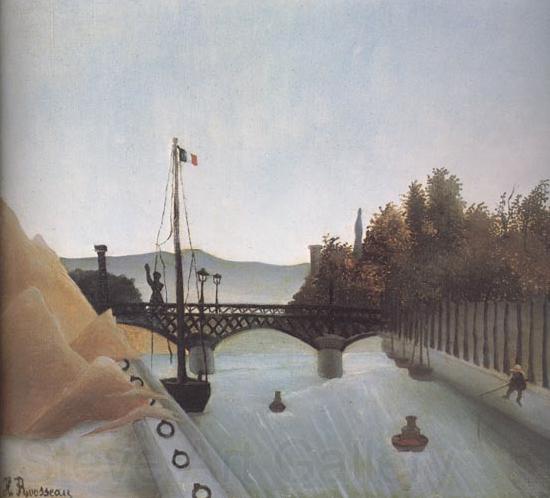 Henri Rousseau View of the Footbridge of Passy Norge oil painting art